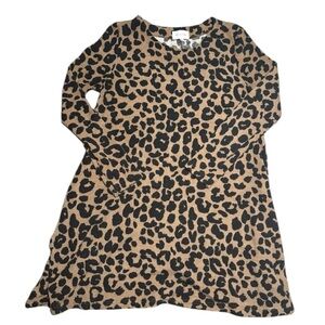 Women’s Large Leopard Print Long Sleeve Top
